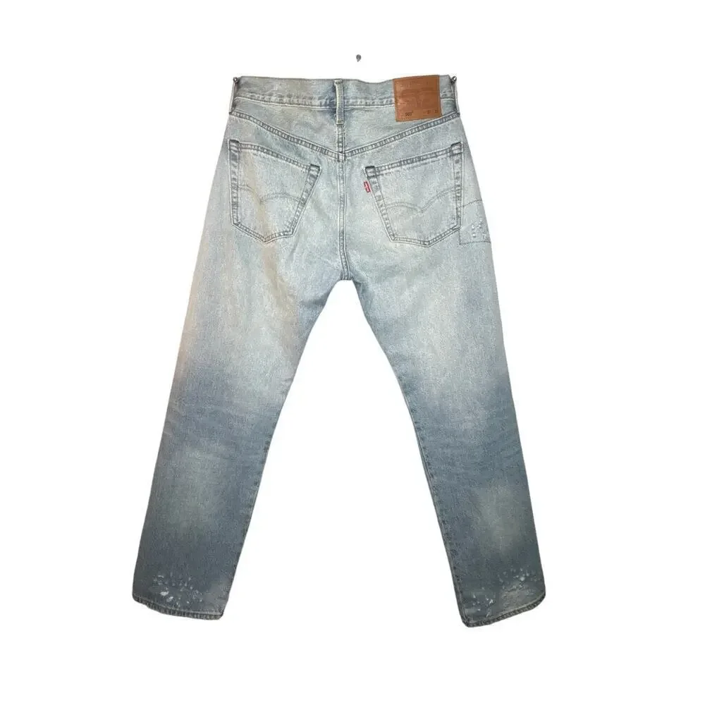 Levi's 501 Jeans, Men's, 32x32 Rare Happy To Be Here Destructed Hemp Selvedge